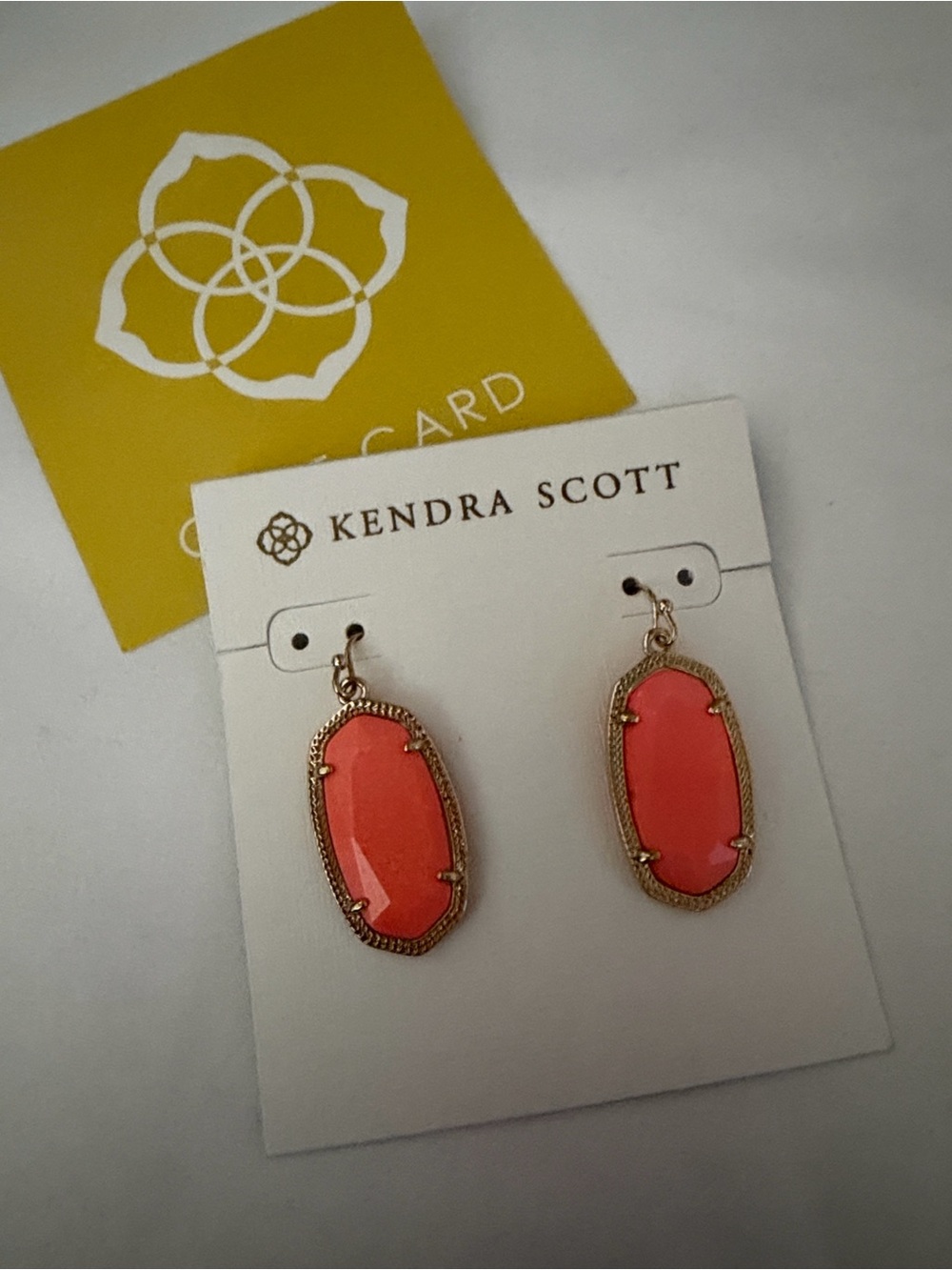 Kendra Scott Coral Drop Earrings in Gold-Tone